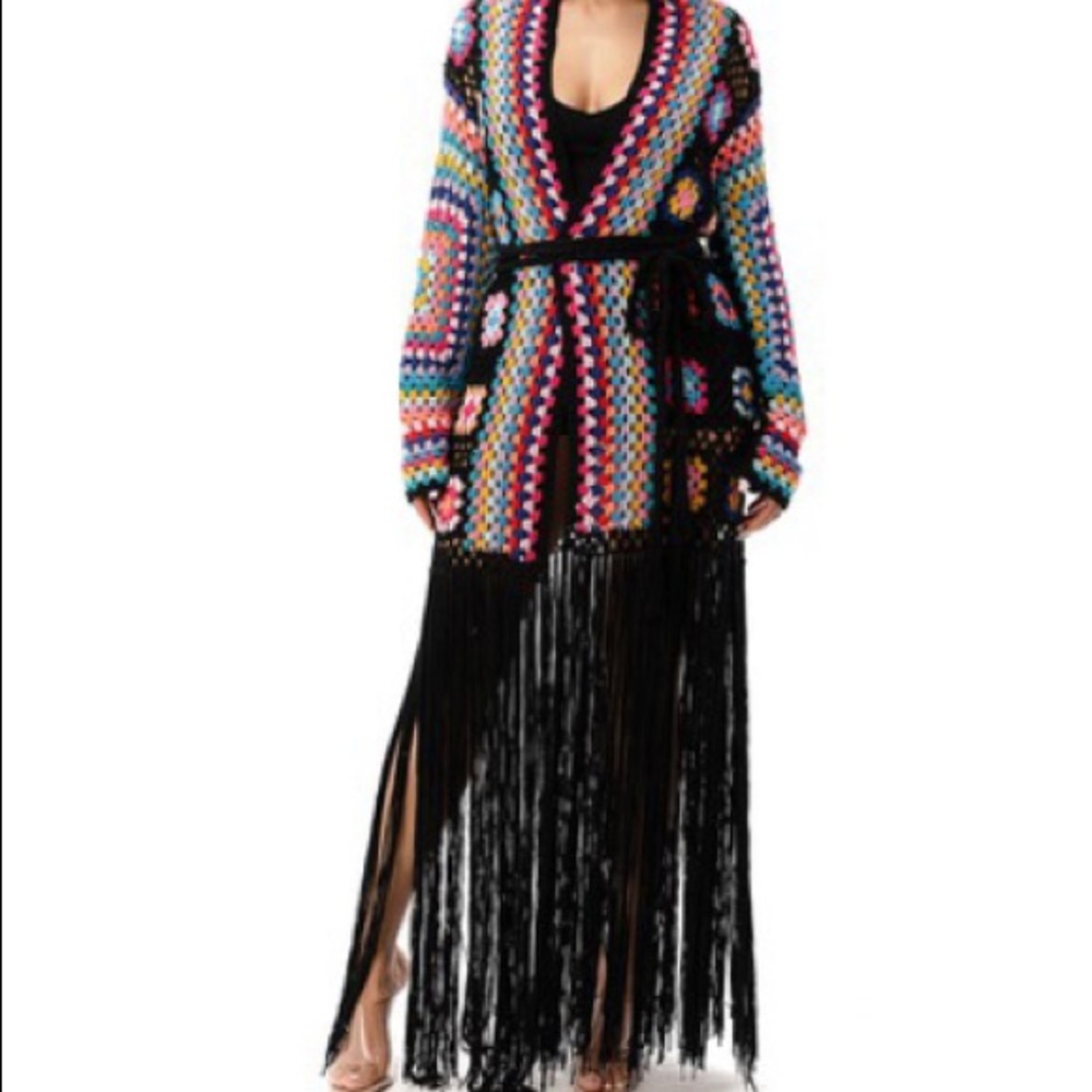 Fringy Crotchet Cardigan